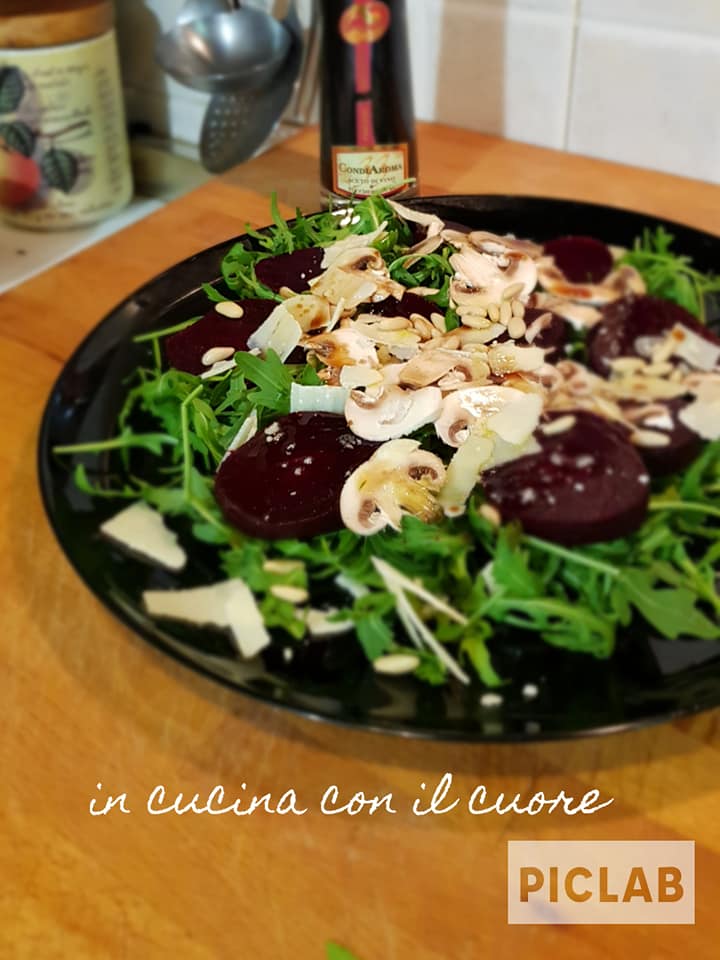 incucinaconilcuore-Insalata-di-rucola-barbabietole-funghi-4